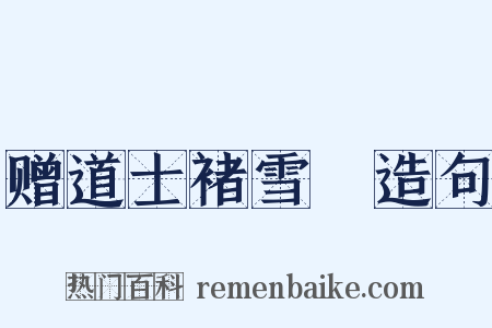 赠道士褚雪巘造句是什么意思的图片